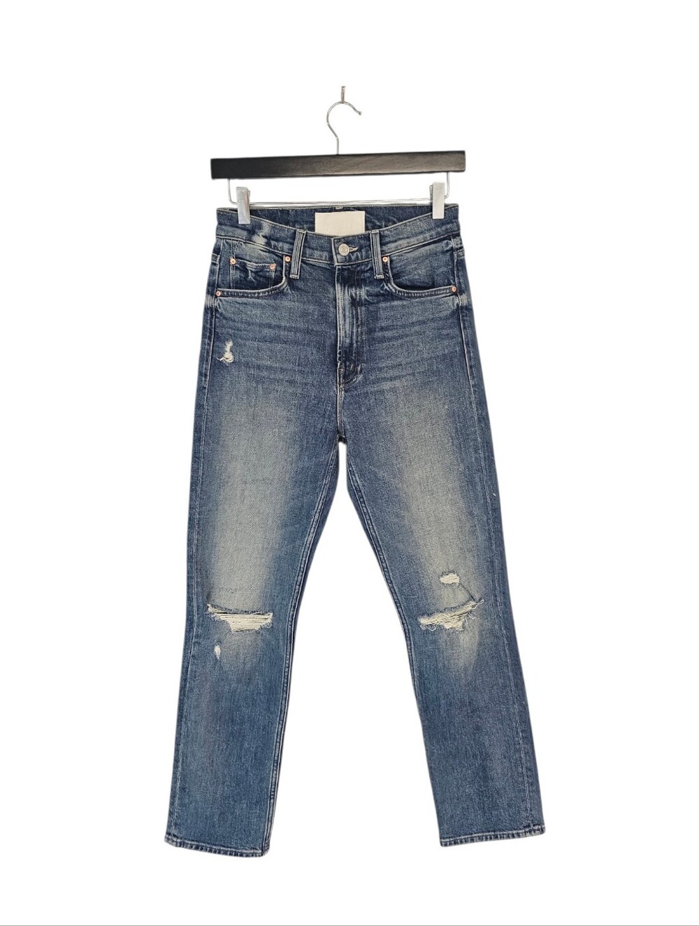 MOTHER‎ Superior High Waisted Rider Ankle Straight Leg Blue Jeans 25 Preowned